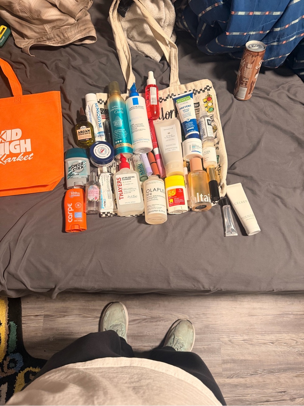 Canvas Tote Bag - Natural Cotton Organizer Tote